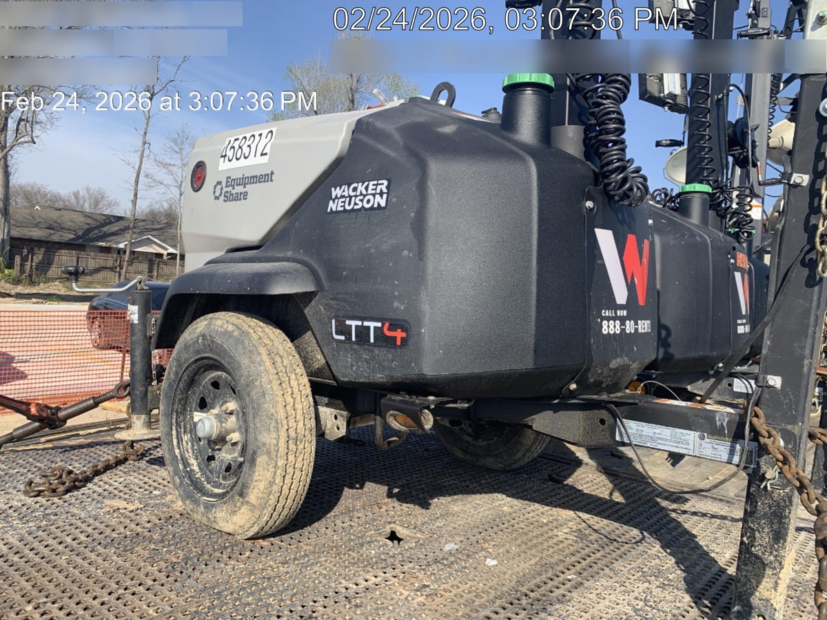 2024 Wacker Neuson LTT4 Diesel, Kohler KDW702, Deep Sea Controller, Auto Start, LED 320W, Bypass Outlet, T3