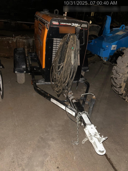 2021 Lincoln Electric Vantage 322 Vantage 322 Ready Pak 3 w/ Decals, ORANGE (includes trailer, cable rack, fender light kit) NO Telematics