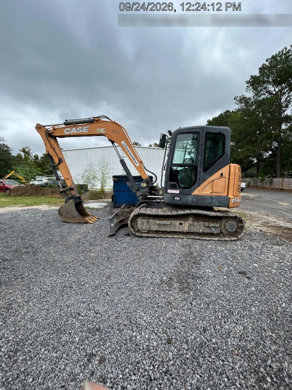 2018 Case CX80C CLOSED CAB, A/C, RUBBER TRACKS PADS, 7'-2" ARM
