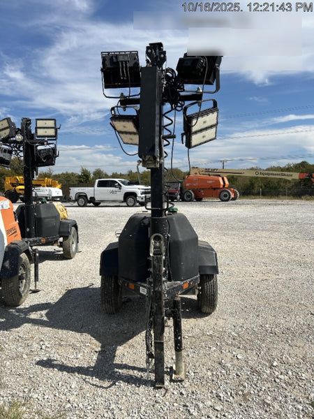 2022 Allmand NLV3GR (4) LED Light Fixture 350W, 23' Vertical Mast, 3kW Prime, Towable, ES Decals, T3