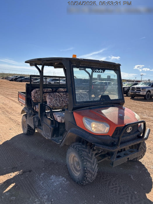 2019 Kubota RTV-X1140W-H 4wd Utility Cart, LED Strobe, Windshield Tempered Glass, Plastic Canopy, Wire Harness Kit, Backup Alarm