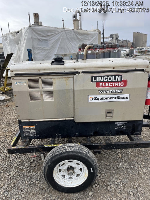 2019 Lincoln Electric Vantage 322 Welder Ready-Pak 3, Two wheel trailer, Fender and Light kit, Cable Rack