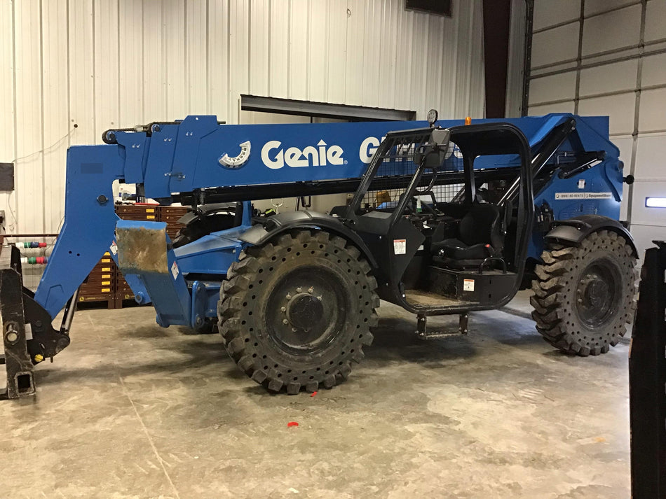 2018 Genie GTH-1056 Genie GTH-1056 w/ROPS, Work Lights, Solid Tires, RH Cab Mesh, Beacon, 60" Carriage and Forks