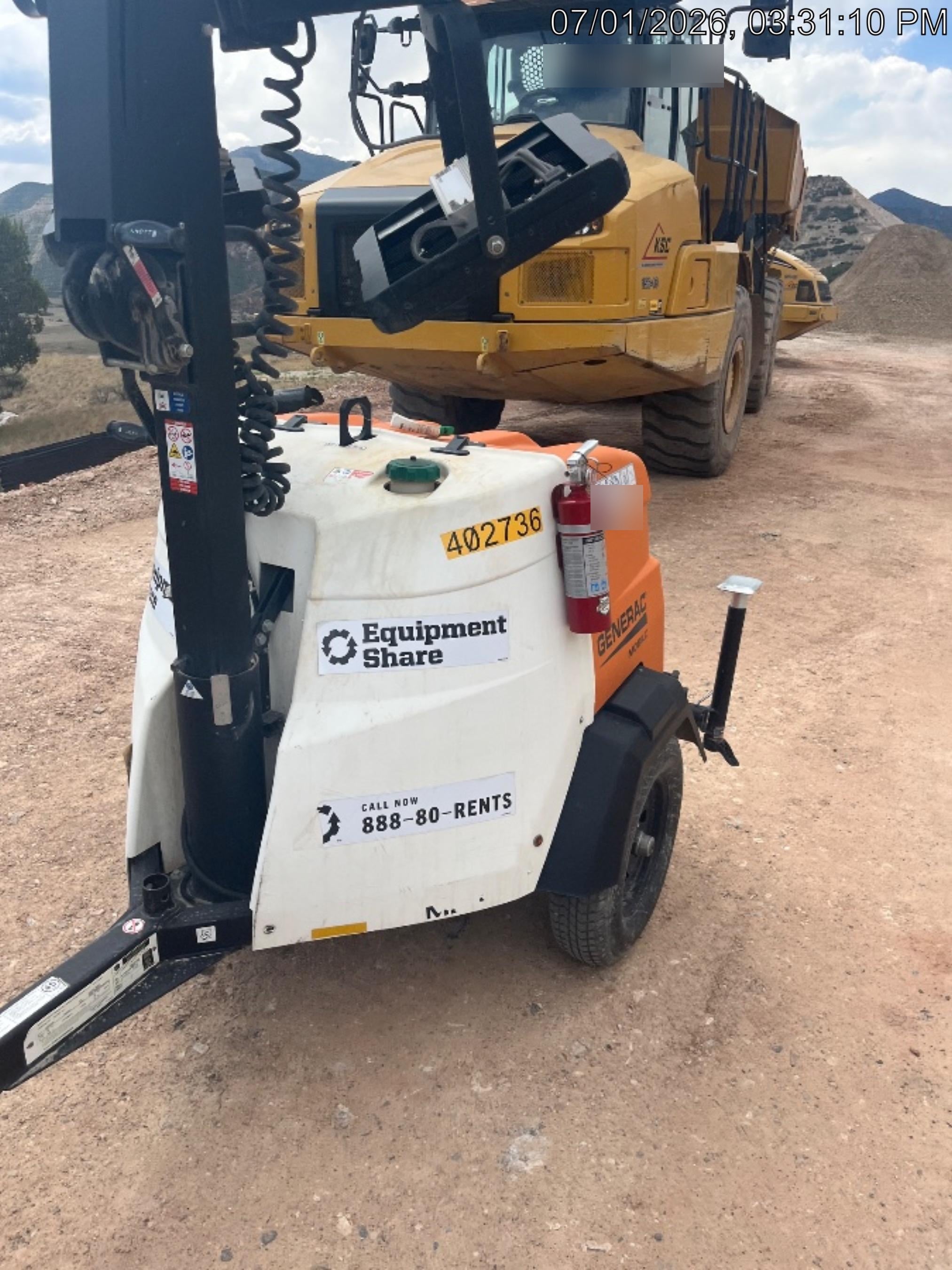 2024 Generac MLT2 Diesel, Flex Switch 120V Input, Powerzone Controller, 
(4) 320W LED Lights, 4kW Generator, 39.9 Gal Fuel Tank, 2" Ball, T3
