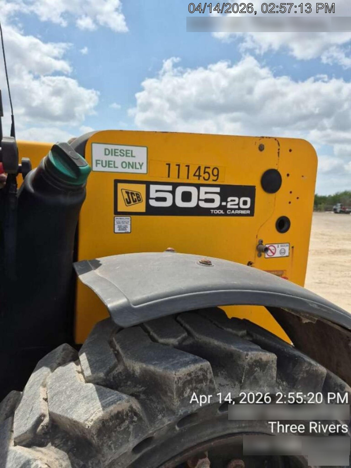 2020 JCB 505-20TC Canopy, Solid Tires, Work Lights, Beacon, Aux Hydraulics, Back up Alarm, ES Decals