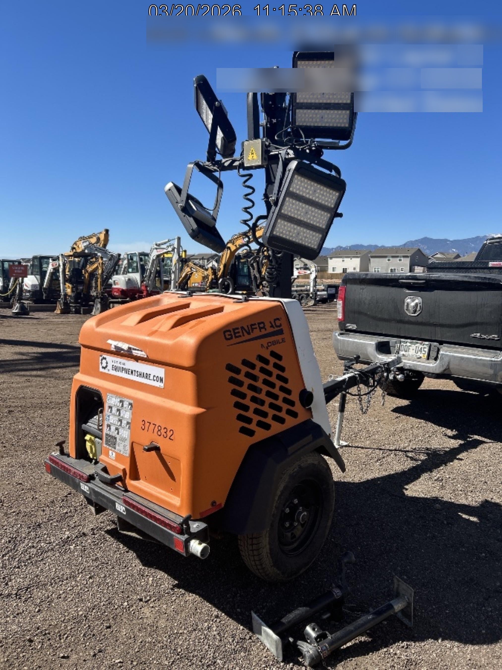 2023 Generac MLT2 Diesel, Flex Switch 120V Input, Powerzone Controller, 
(4) 320W LED Lights, 4kW Generator, 39.9 Gal Fuel Tank, 2" Ball, T3