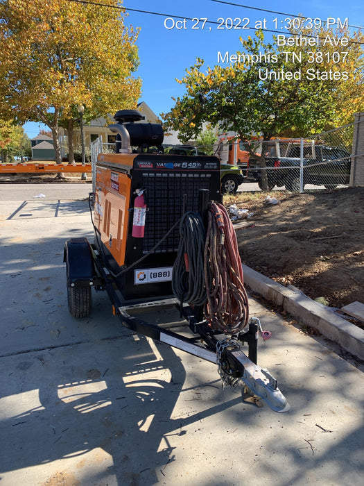 2021 Lincoln Electric Vantage 549X Ready Pak 3, ORANGE (includes trailer, cable rack, fender light kit)