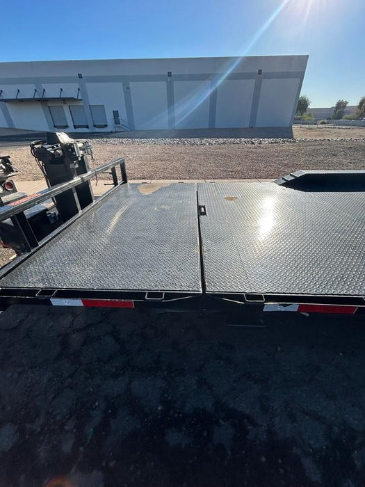 2025 TEXAS PRIDE TRAILERS 21' Lowboy Gravity Tilt Bed 14K Bumper Pull Trailer