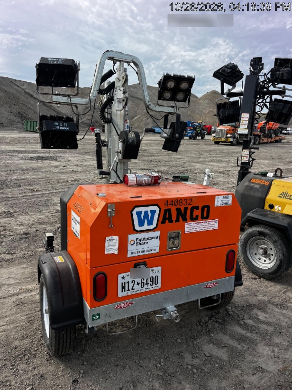 2024 Wanco WLTT-4MM4K Diesel, Deep Sea Controller, Shore Power Plug, Auto Start, (4) 350W LED Floodlights, 4kW Generator, 60 Gal Fuel Tank, 2" Ball, T3