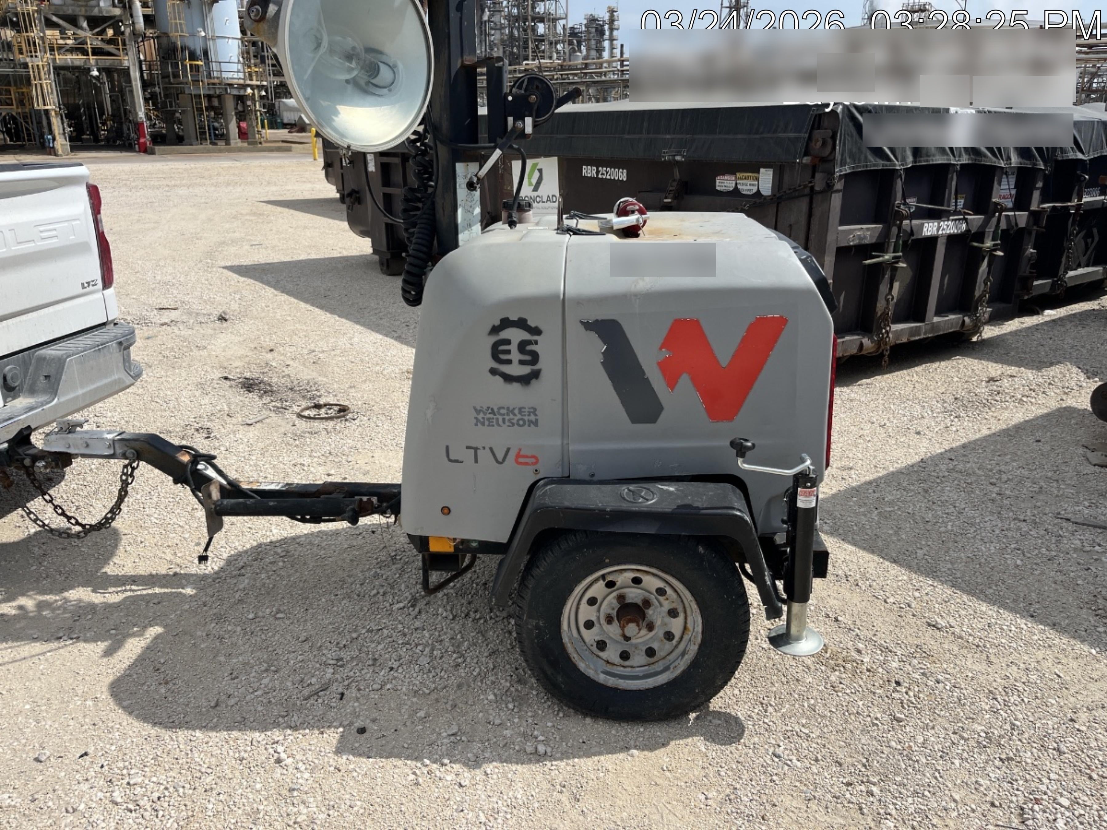 2018 Wacker Neuson LTV6L-MH Wacker Neuson LTV6L Mobile Light Tower w/Fuel Level Sensor Installed