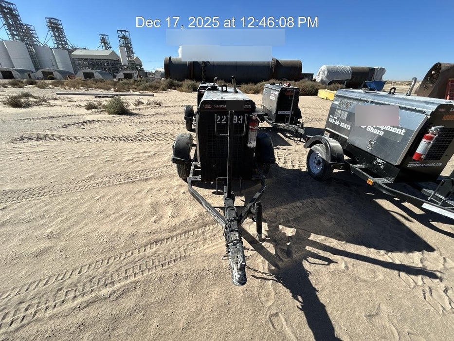 2019 Lincoln Electric Vantage 322 Lincoln Vantage 322 Welder w/Trailer, Light Kit, Cable Rack