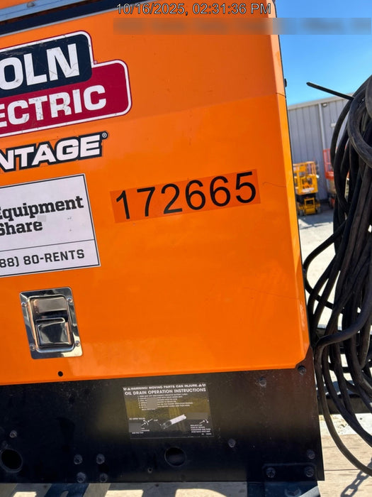 2021 Lincoln Electric Vantage 322 Vantage 322 Ready Pak 3 w/ Decals, ORANGE (includes trailer, cable rack, fender light kit) NO Telematics