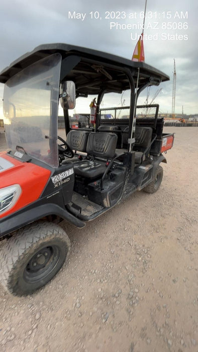 2022 Kubota RTV-X1140W-H Plastic Canopy, Windshield Acrylic Clear, LED Strobe Light, Wire Harness Kit, Back up Alarm