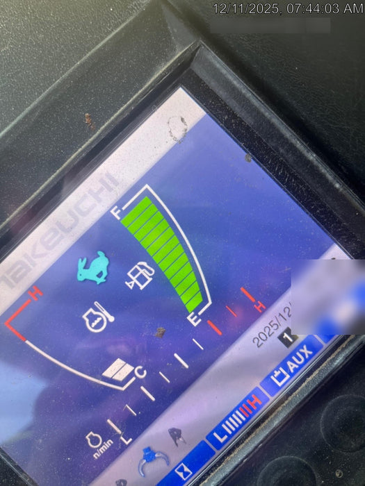 2019 Takeuchi TB290 Cab/Heat/AC Rubber tracks, Dozer blade, Travel alarm, Auxiliary hydraulics Manual QC, Hydraulic thumb, 18", 24", and 36" Buckets