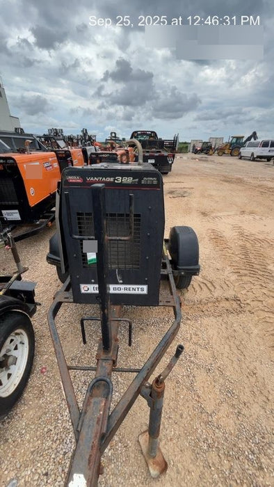 2019 Lincoln Electric Vantage 322 Ready-Pak 3, Two Wheel Trailer, Fender and Light Kit, Cable Rack