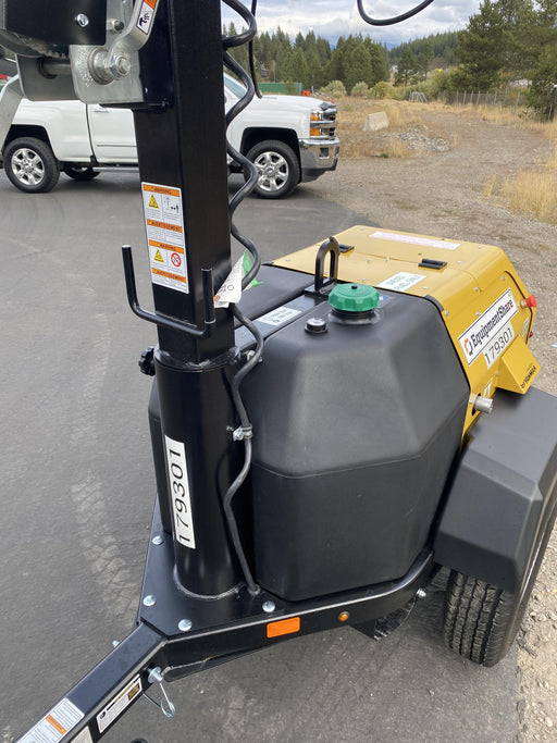 Allmand NLV3GR (4) LED Light Fixture 350W, 23' Vertical Mast, 3kW Prime, Towable, Deep Sea L401, Leveling Jacks, Yanmar T4F 5.8hp