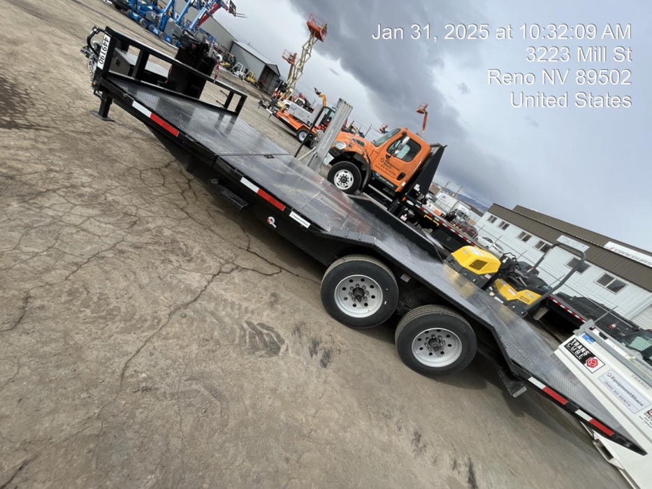 2025 TEXAS PRIDE TRAILERS 21' Lowboy Gravity Tilt Bed 14K Bumper Pull Trailer