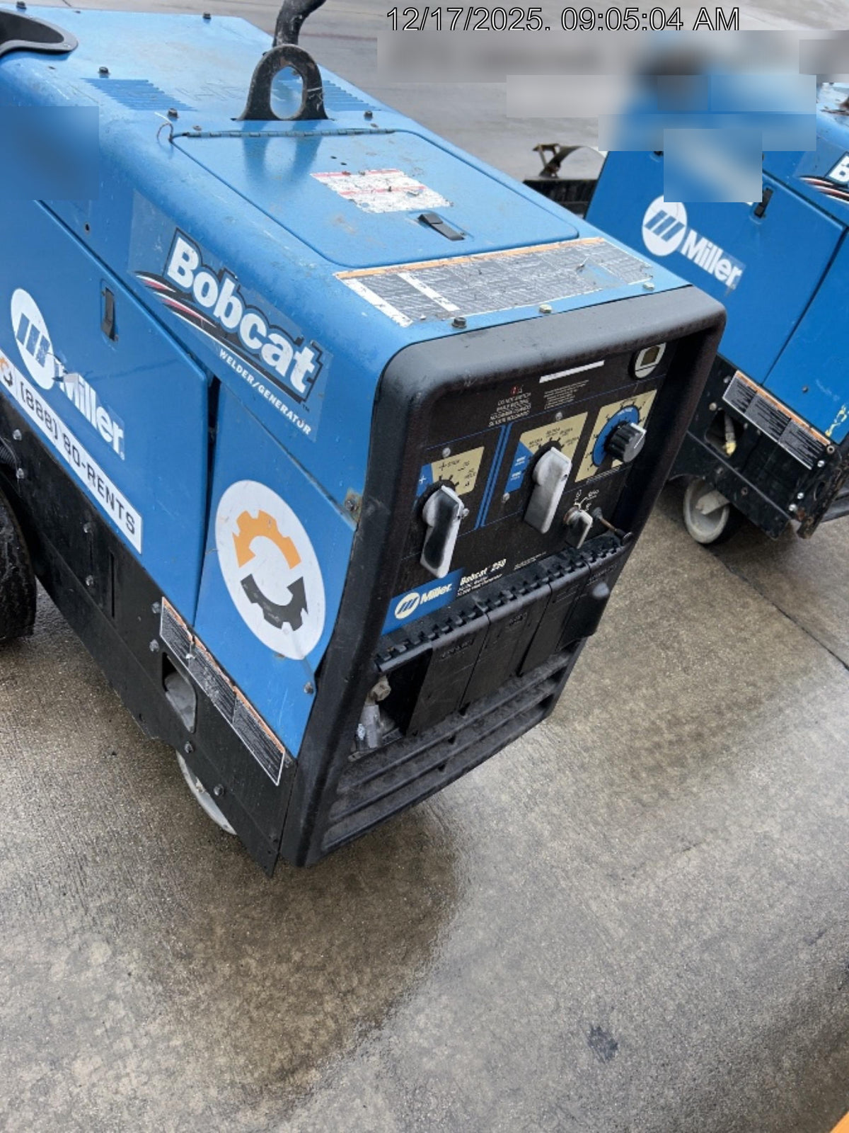 2019 Miller Electric BOBCAT 250 LP/Propane, Running Gear, Tank Bracket, Hose