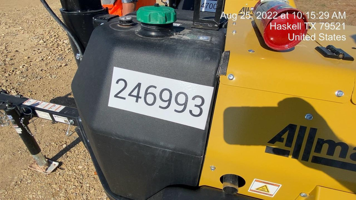 2022 Allmand NLV3GR (4) LED Light Fixture 350W, 23' Vertical Mast, 3kW Prime, Towable, ES Decals, T3