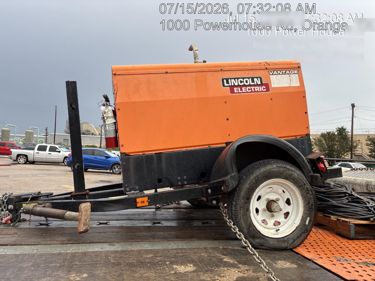2021 Lincoln Electric Vantage 322 Vantage 322 Ready Pak 3 w/ Decals, ORANGE (includes trailer, cable rack, fender light kit) NO Telematics