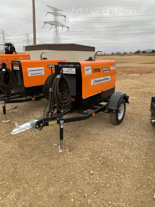 2021 Lincoln Electric Vantage 322 Vantage 322 Ready Pak 3 w/ Decals, ORANGE (includes trailer, cable rack, fender light kit) NO Telematics