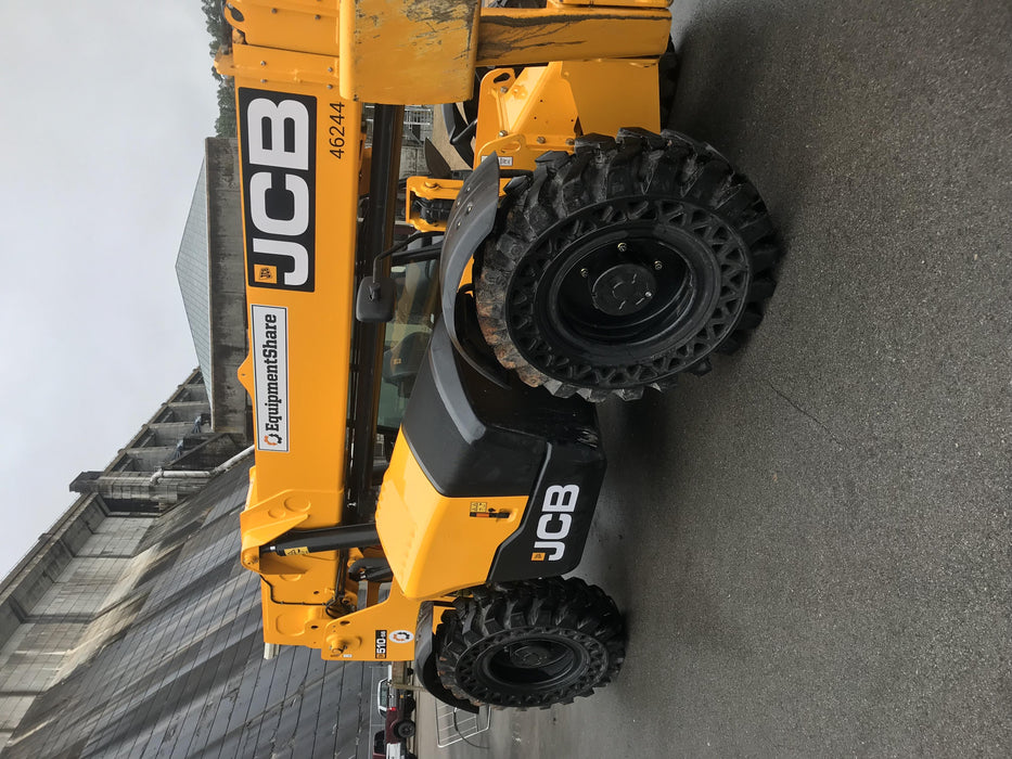 2018 JCB 510-56 74 HP w/CAB/HVAC, Beacon, Worklights, Aux Hydraulics, Solid Tires