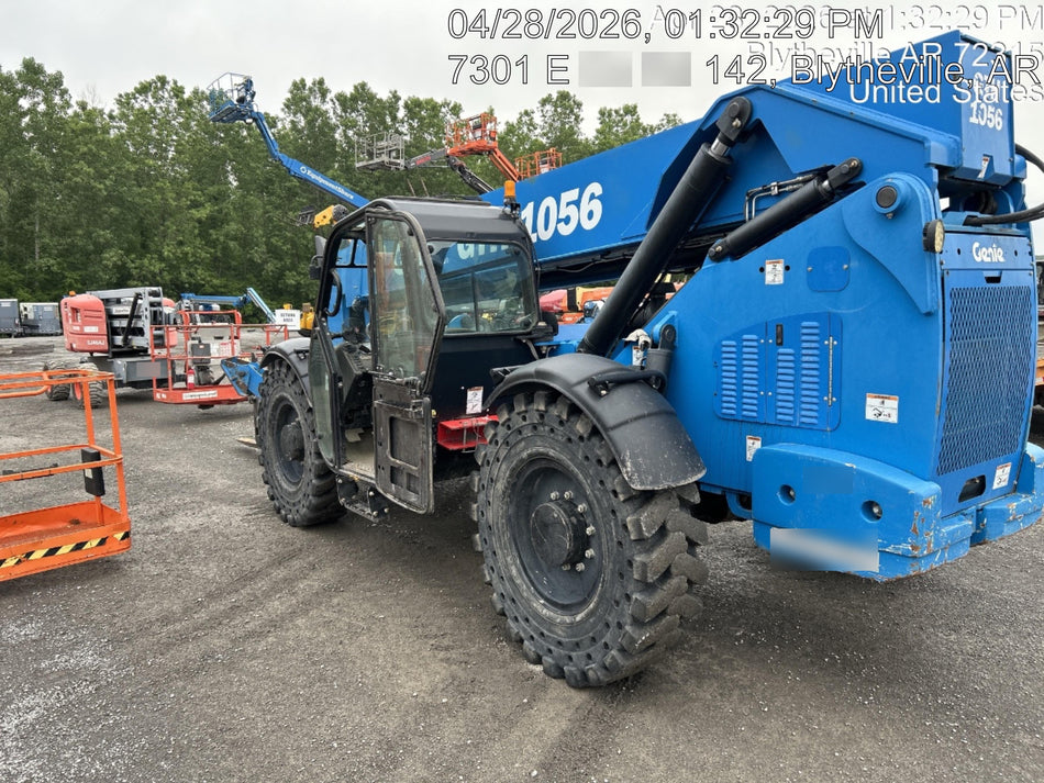 2018 Genie GTH-1056 Genie GTH-1056 w/Enclosed Cab w/HVAC, Work Lights, Solid Tires, Beacon, 60" Carriage and Forks
