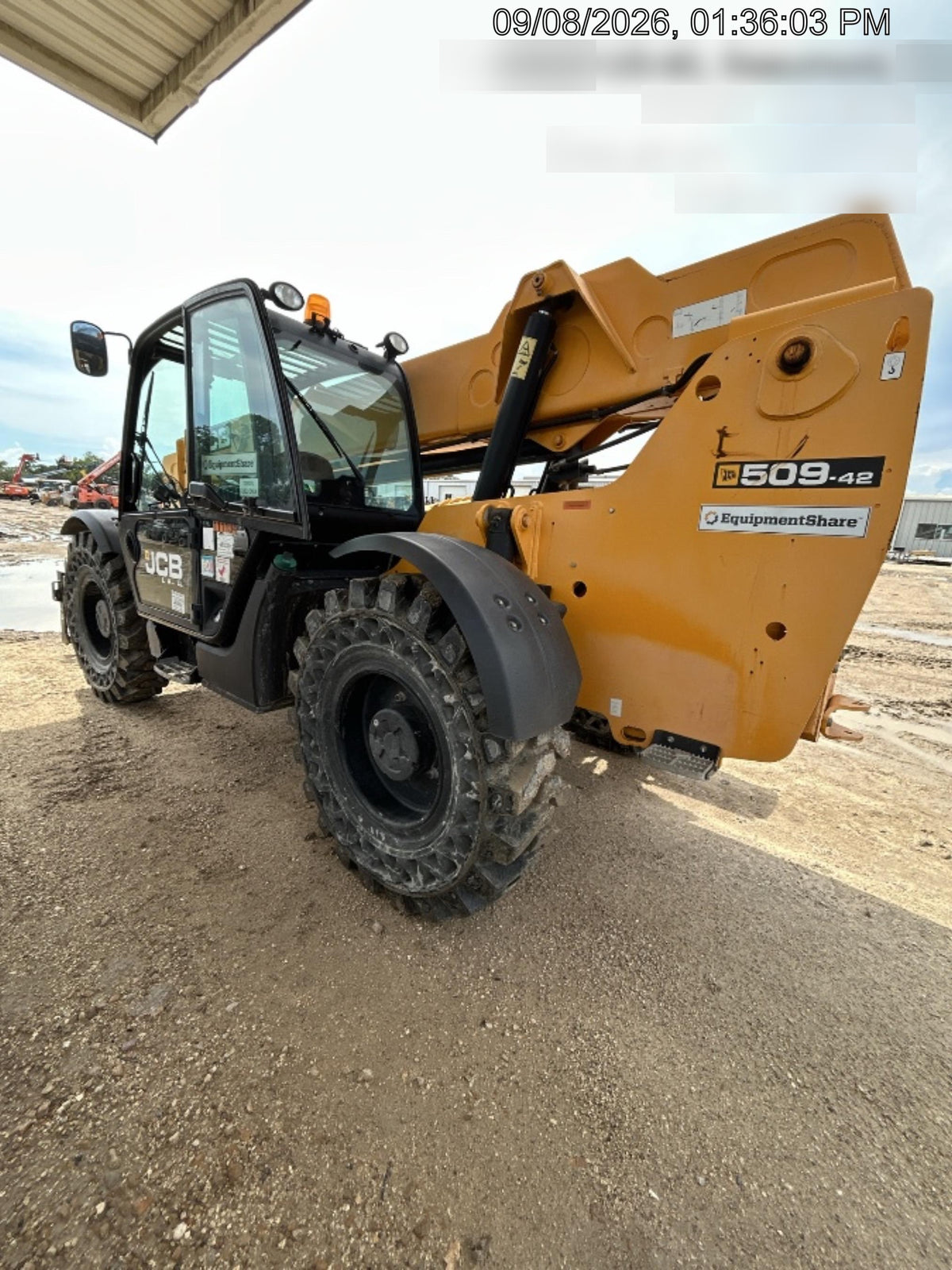 2020 JCB 509-42 Cab/Heat/Air, Solid Tires, Work Lights, Beacon, Aux Hydraulics, Back up Alarm, Lifting Eye, ES Decals