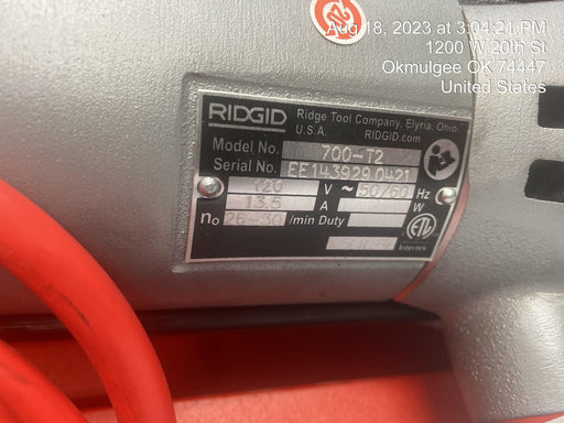 2021 RIDGID 700