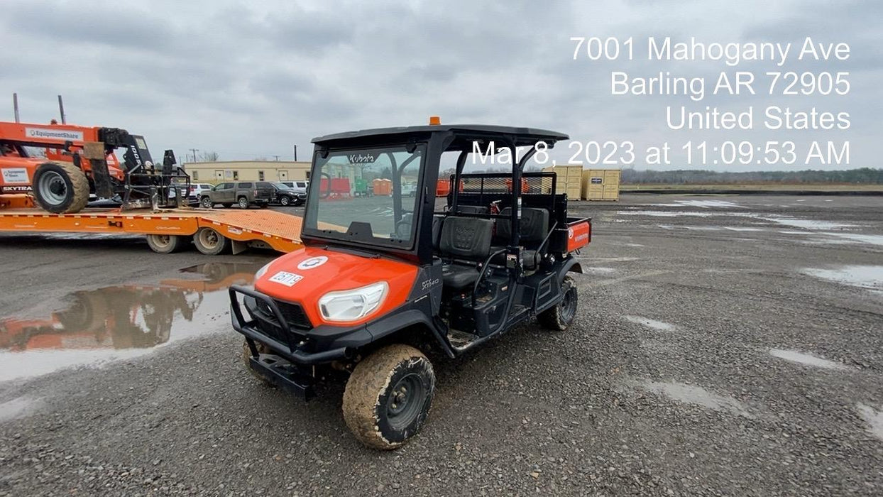 2019 Kubota RTV-X1140 4wd Utility Cart, LED Strobe, Windshield Tempered Glass, Pastic Canopy, Wire Harness Kit, Backup Alarm
