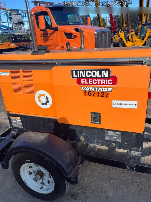 2021 Lincoln Electric Vantage 322 Vantage 322 Ready Pak 3 w/ Decals, ORANGE (includes trailer, cable rack, fender light kit) NO Telematics