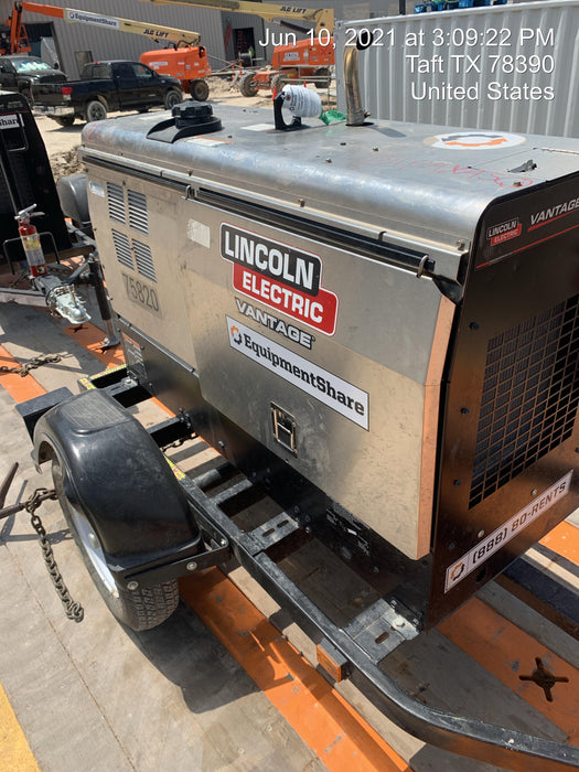 2020 Lincoln Electric Vantage 322 Welder Ready-Pak 3, w/ GPS & Decals (includes trailer, cable rack, fender light kit)