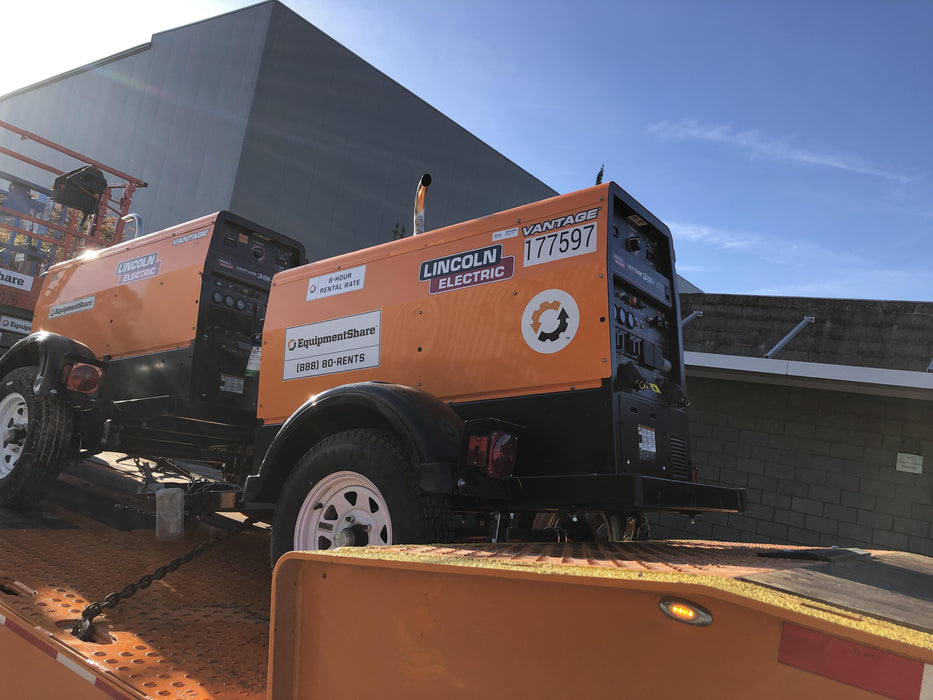 2021 Lincoln Electric Vantage 322 Vantage 322 Ready Pak 3 w/ Decals, ORANGE (includes trailer, cable rack, fender light kit) NO Telematics