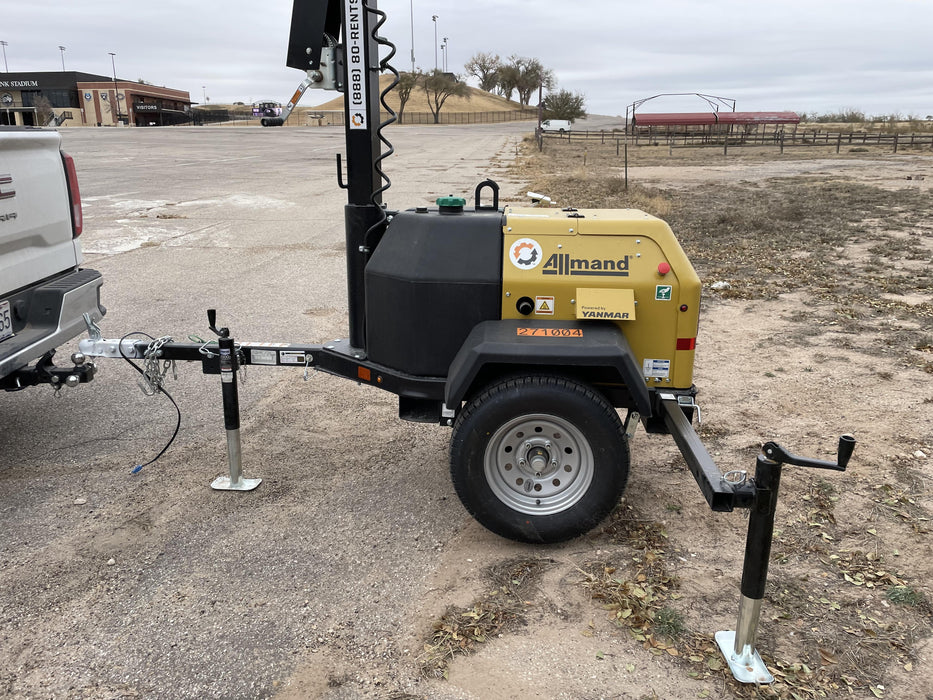 2022 Allmand NLV3GR (4) LED Light Fixture 350W, 23' Vertical Mast, 3kW Prime, Towable, ES Decals, T3
