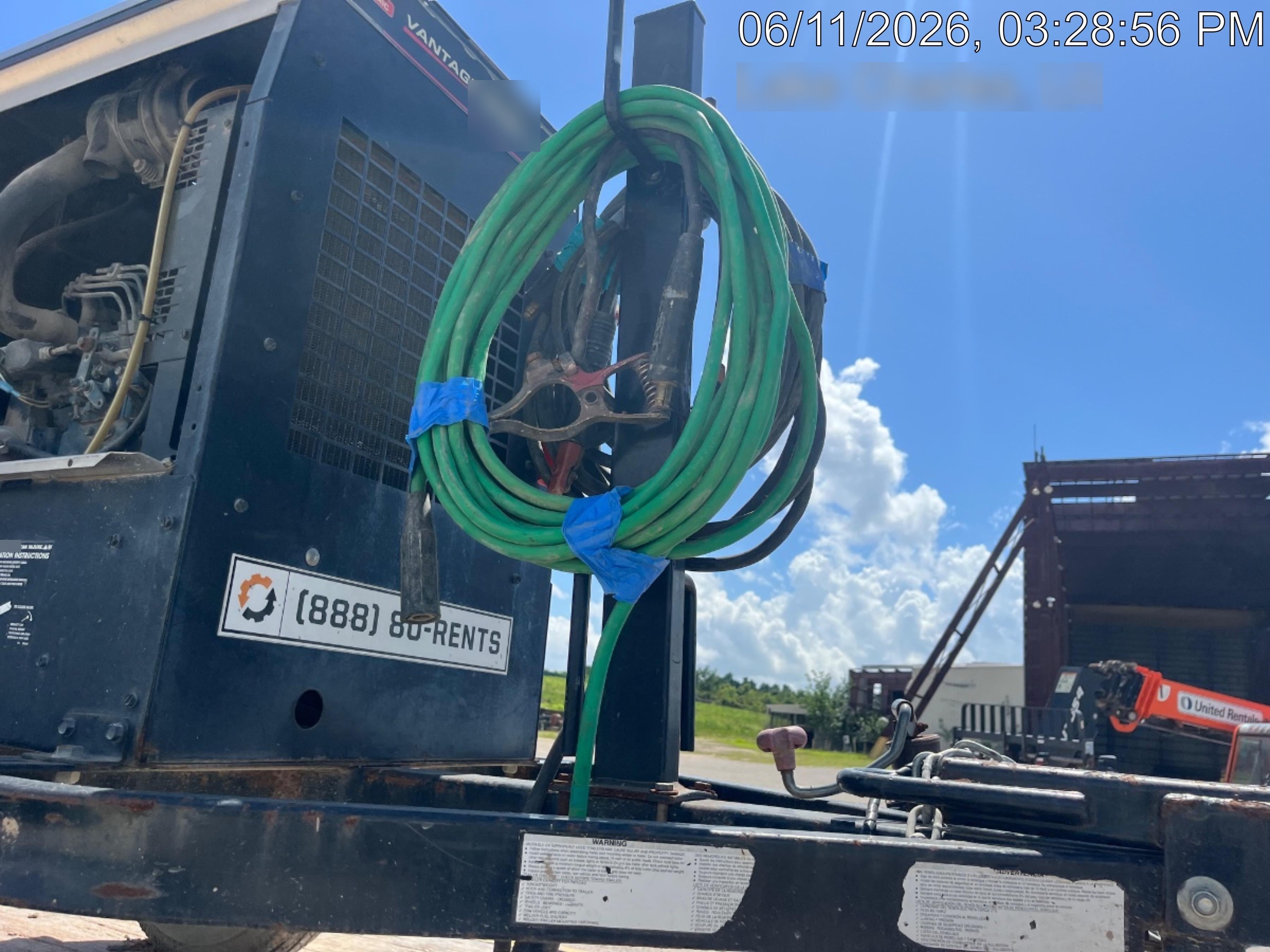 2020 Lincoln Electric Vantage 322 Welder Ready-Pak 3, w/ GPS & Decals (includes trailer, cable rack, fender light kit)