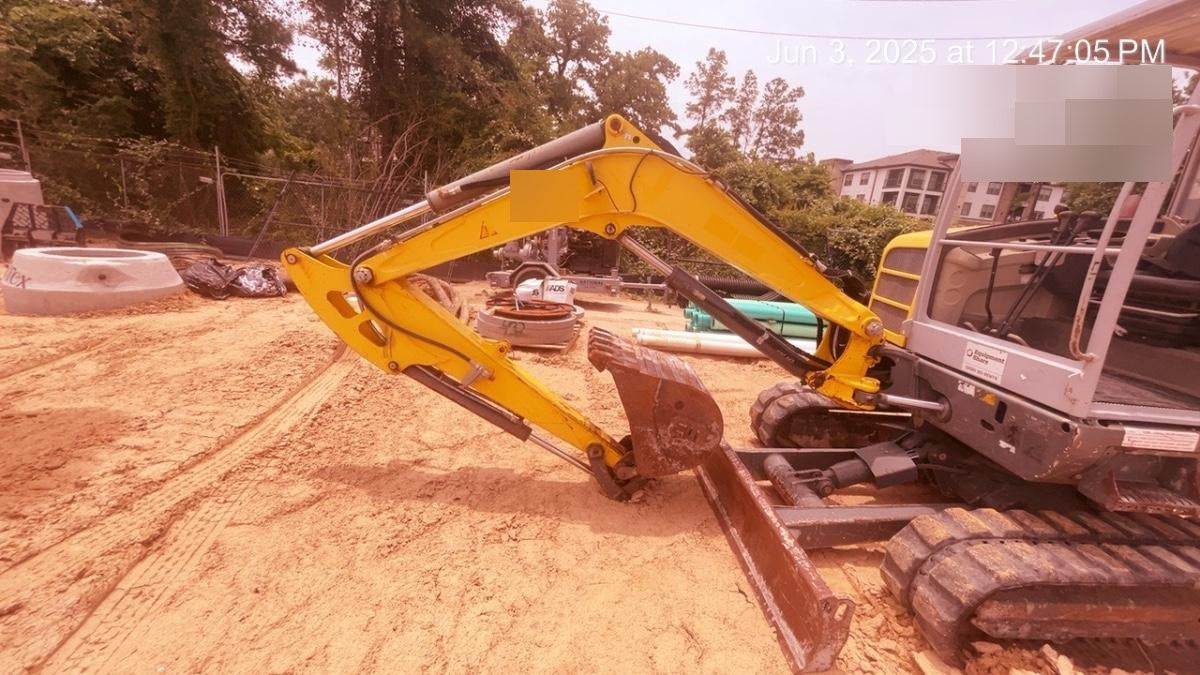 Wacker Neuson EZ53 Open ROPS, Rubber Tracks, Long Dipperstick, T4, Bucket