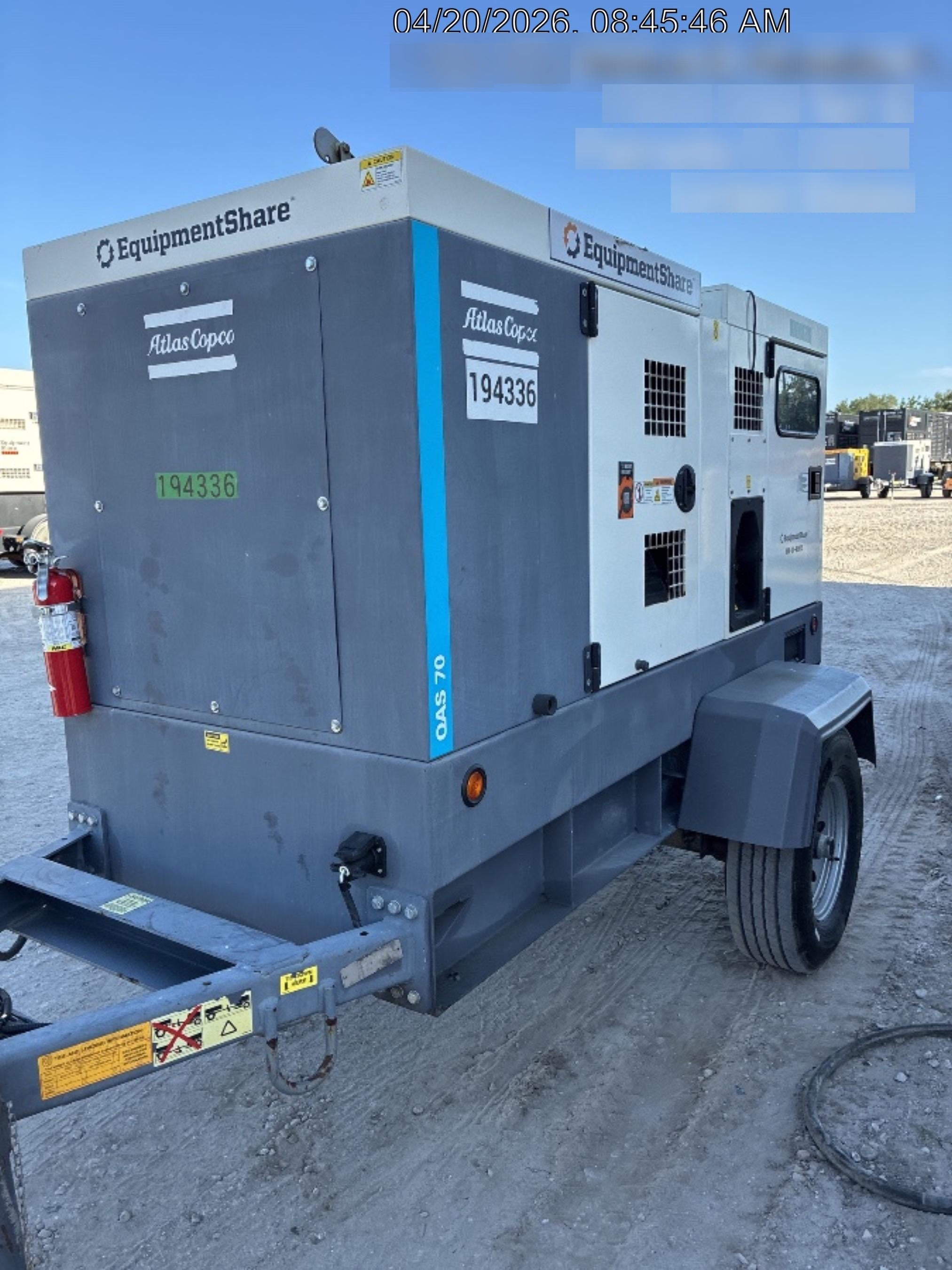 2021 ATLAS COPCO QAS 70