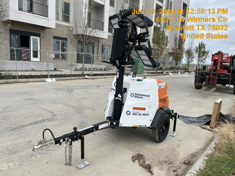 2024 Generac MLT2 Diesel, Flex Switch 120V Input, Powerzone Controller, 
(4) 320W LED Lights, 4kW Generator, 39.9 Gal Fuel Tank, 2" Ball, T3