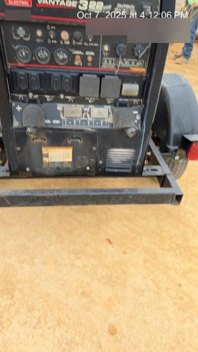 2019 Lincoln Electric Vantage 322 Welder Ready-Pak 3, Two wheel trailer, Fender and Light kit, Cable Rack