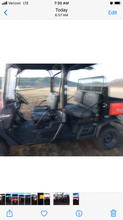 2021 Kubota RTV-X1140W-H Plastic Canopy, Windshield Acrylic Clear, LED Strobe Light, Wire Harness Kit, Back up Alarm