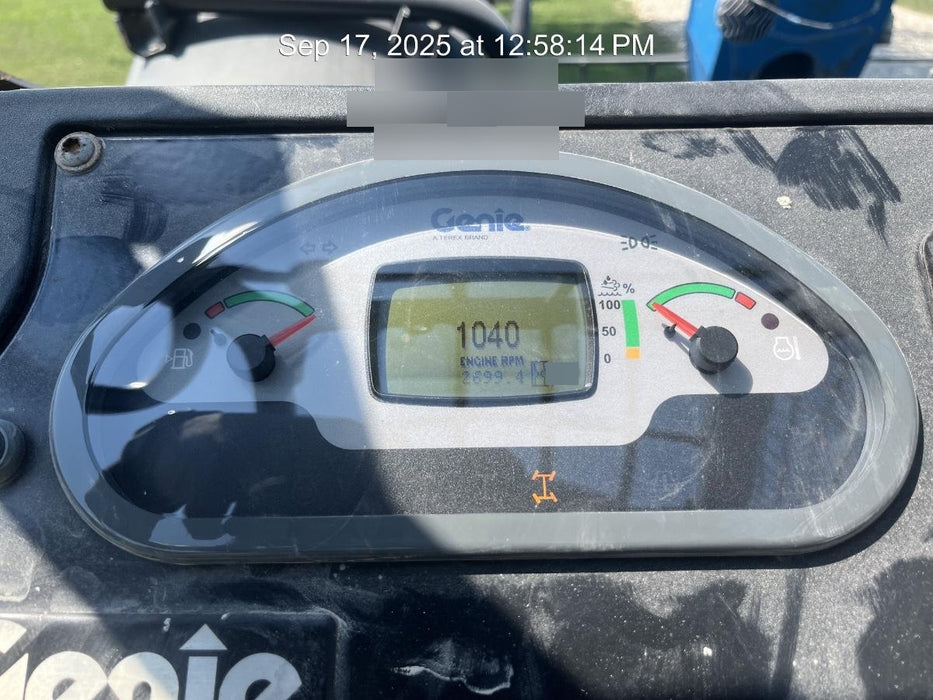 2019 Genie GTH-844 Canopy, Solid RT Tires, LED Work Lights, Beacon 60" QA Carriage, 48" Forks