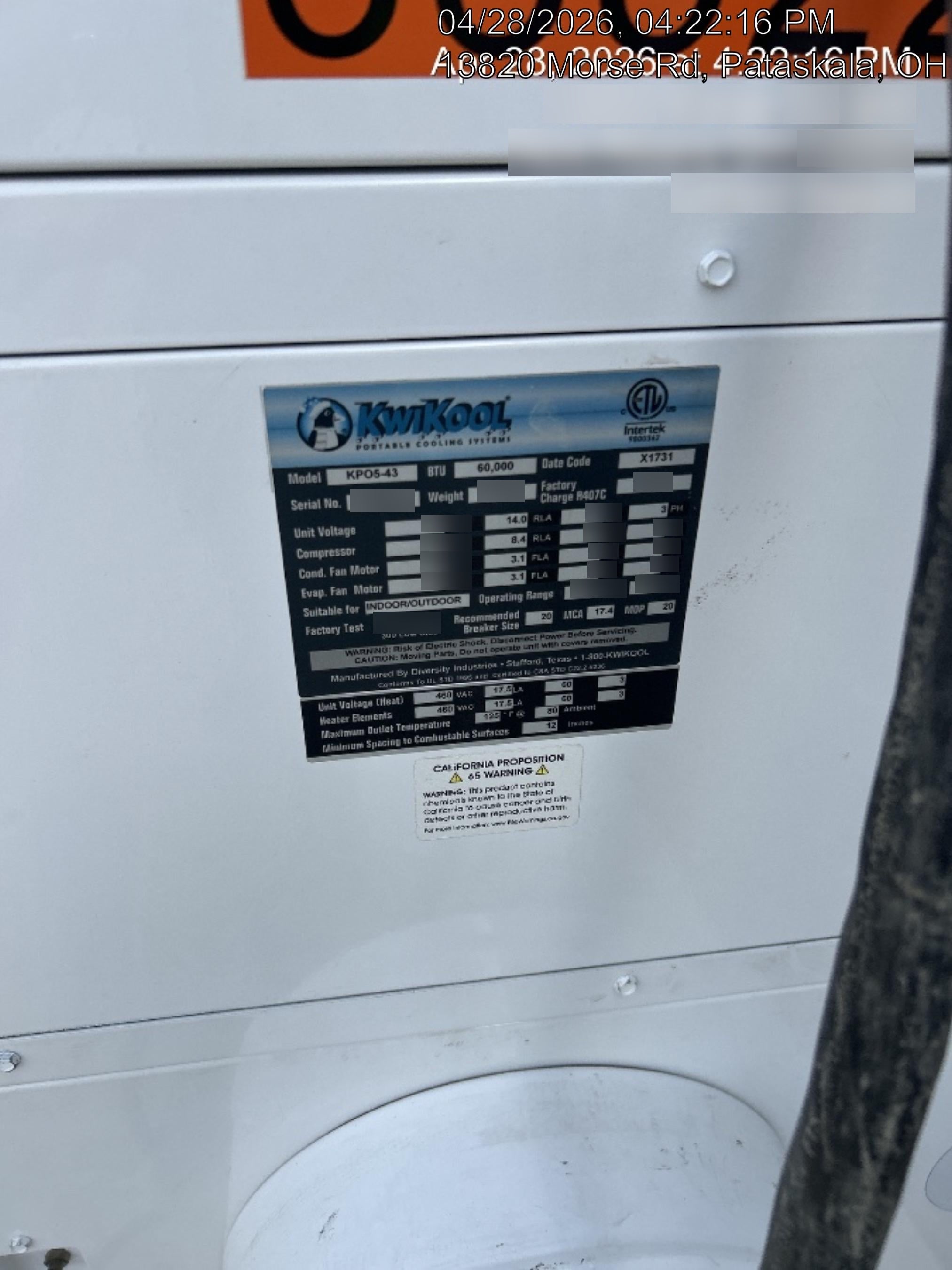 2023 KWIKOOL KPO5-43H
