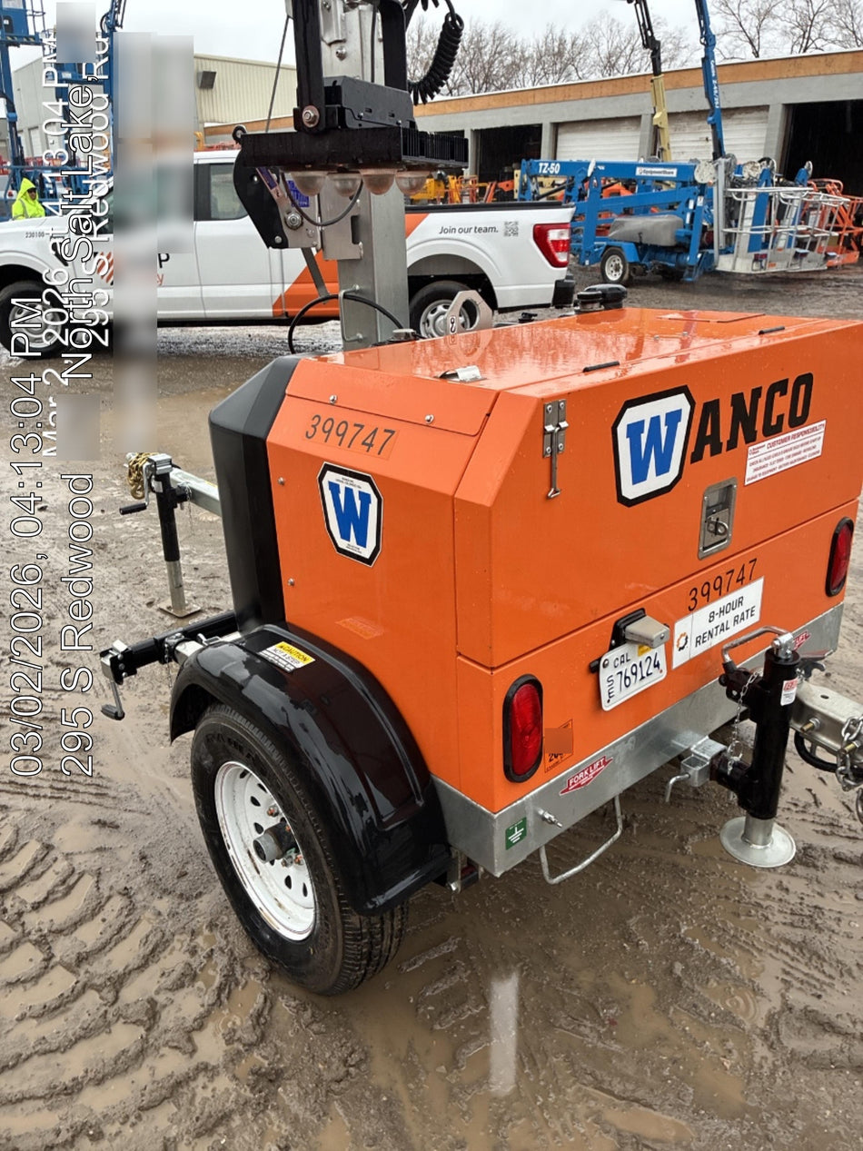 2024 Wanco WLTT-4MM4K Diesel, Deep Sea Controller, Shore Power Plug, Auto Start, (4) 350W LED Floodlights, 4kW Generator, 60 Gal Fuel Tank, 2" Ball, T3