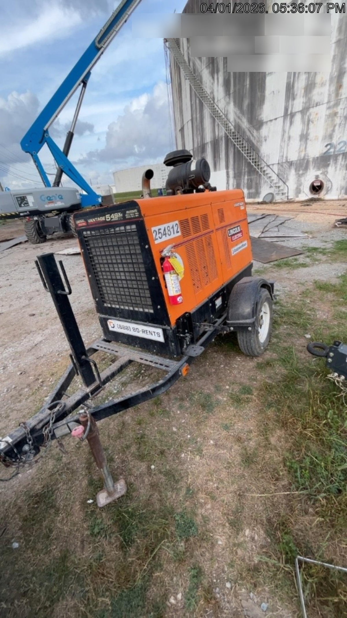 2022 Lincoln Electric Vantage 549X Crosslink Technology, Trailer Mounted, ES Decals, T3