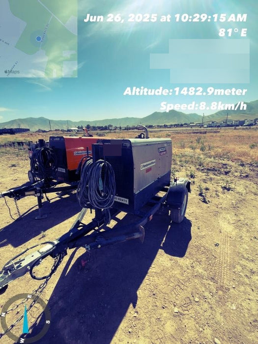 2019 Lincoln Electric Vantage 322 Welder Ready-Pak 3, Two wheel trailer, Fender and Light kit, Cable Rack