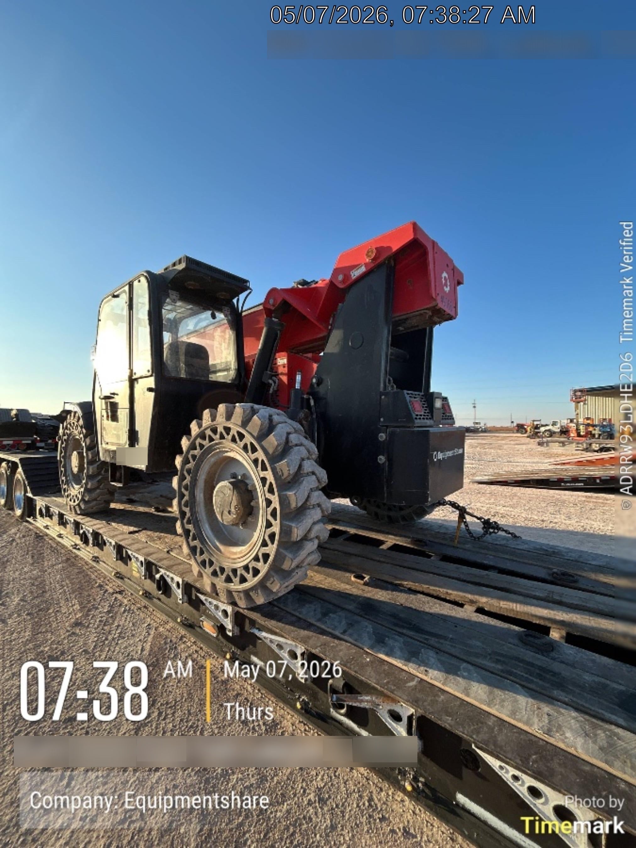 2020 Manitou MTA10055 Cab/Heat/Air, 120 HP, Solid Tires, Work Lights, Lift Hook, Auxiliary Hydraulics w/66" Carriage and 60" Forks