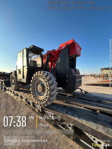 2020 Manitou MTA10055 Cab/Heat/Air, 120 HP, Solid Tires, Work Lights, Lift Hook, Auxiliary Hydraulics w/66" Carriage and 60" Forks