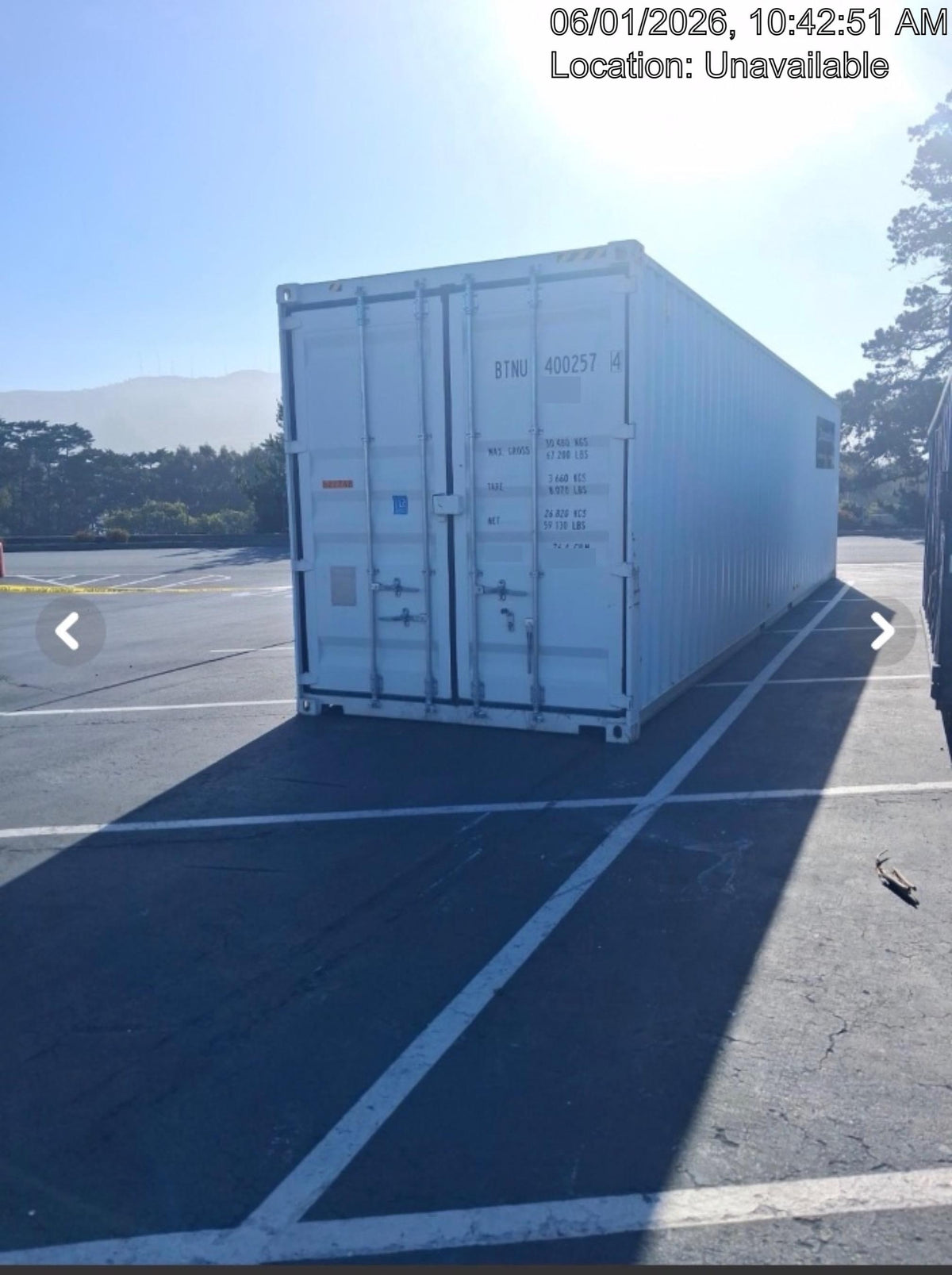 2025 CONEX Storage Container 8'x8'x40'