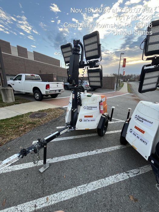 2023 Generac MLT2 Diesel, Flex Switch 120V Input, Powerzone Controller, 
(4) 320W LED Lights, 4kW Generator, 39.9 Gal Fuel Tank, 2" Ball, T3