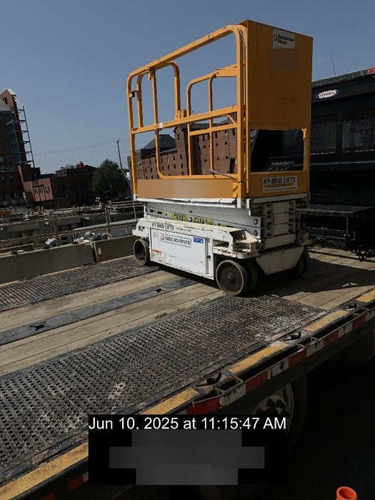 Custom Equipment HB-1430 Hy-Brid Scissor Lift
Platform capacity up to 670 lbs
Working height up to 20 ft
Weighs under 1,700 lbs
Non-marking wheels